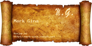 Merk Gina névjegykártya